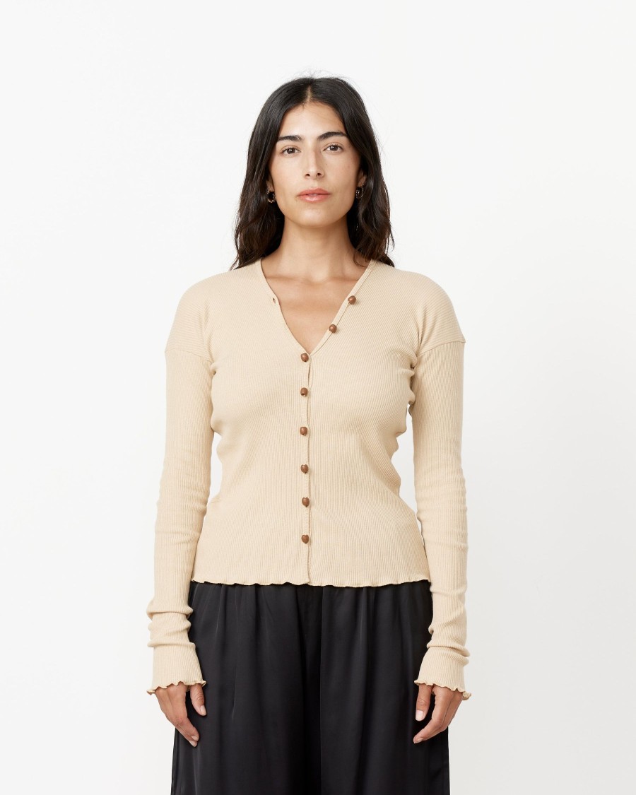 Woman Baserange Loungewear & Intimates | Tav Cardigan In Naple Tan